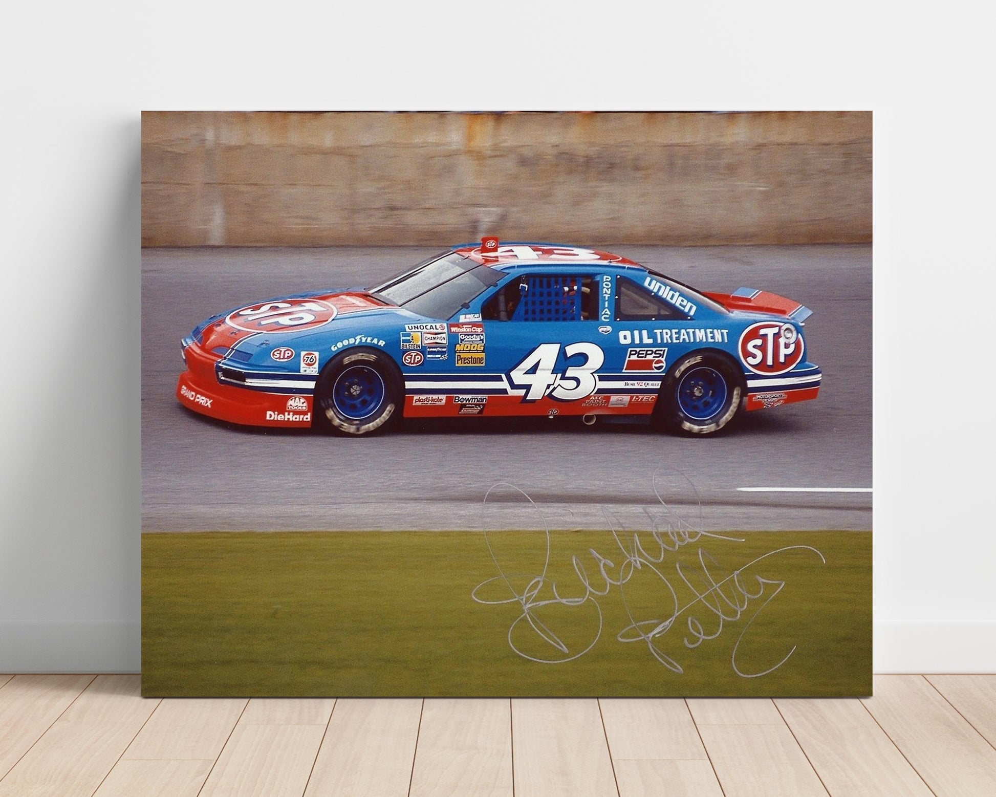 Richard Petty - STP No. 43 Race Car Profile - Gallery Frame racing wall art