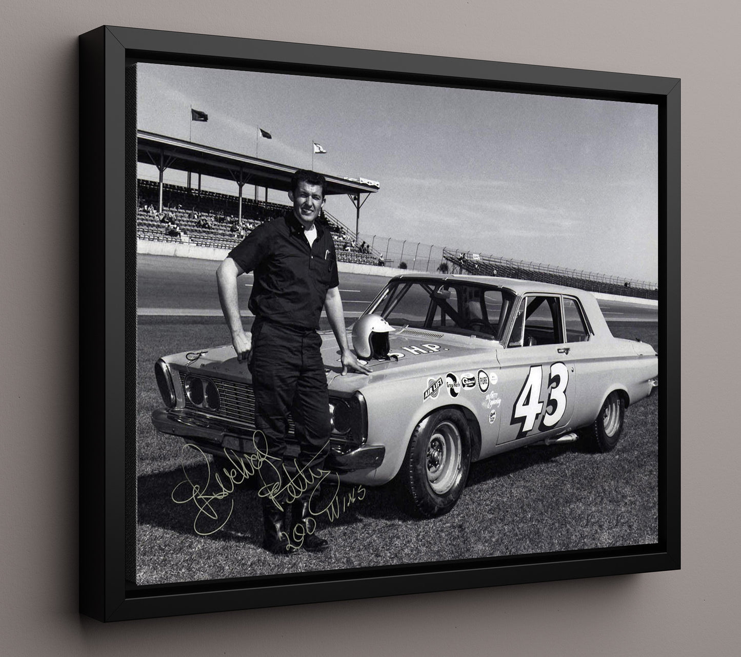 Richard Petty - Early No. 43 Plymouth - Unframed Print racing wall art