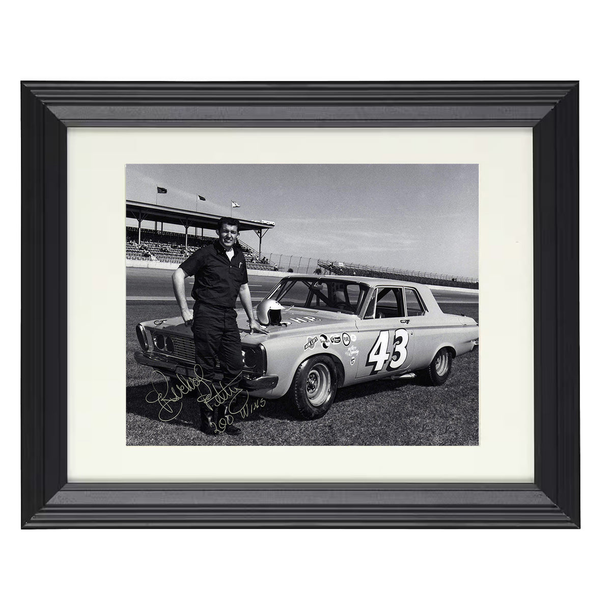 Richard Petty - Early No. 43 Plymouth - Beveled Frame racing wall art