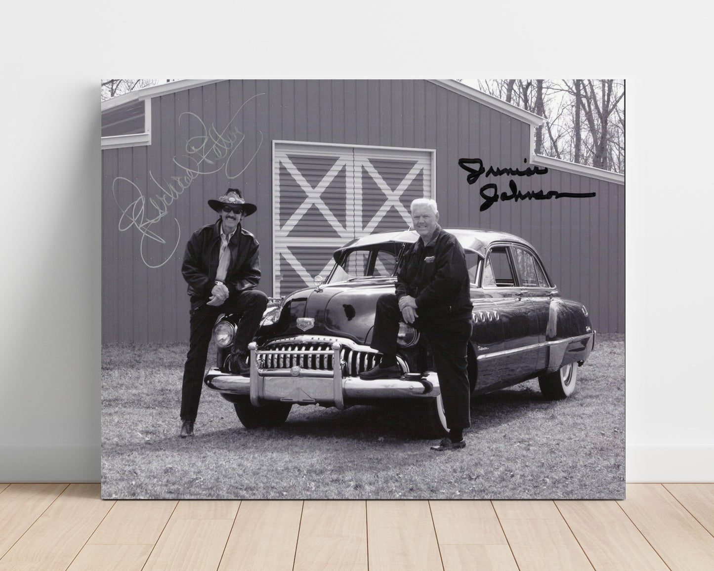 Richard Petty and Junior Johnson Racing Legends - Gallery Frame racing wall art