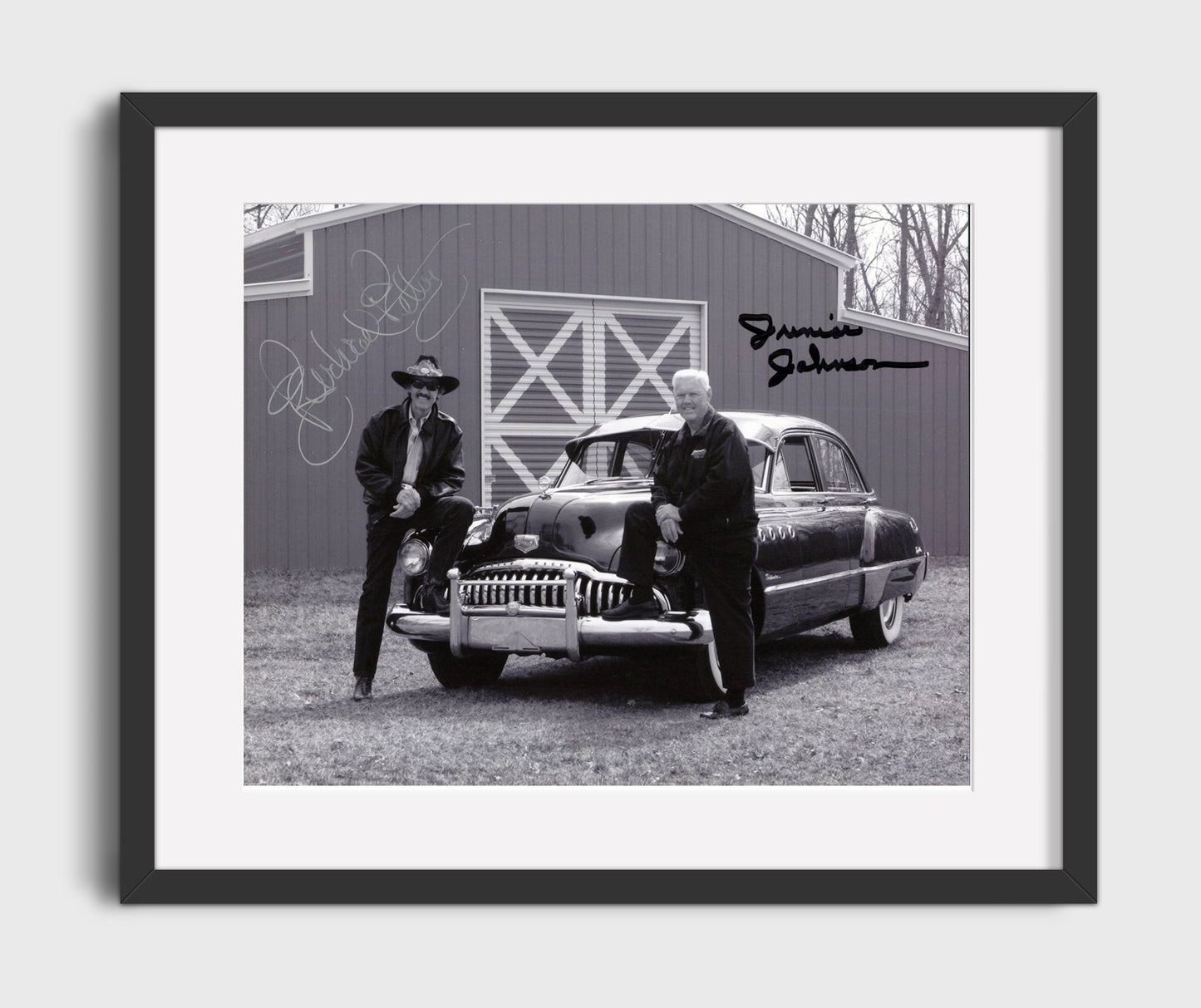 Richard Petty and Junior Johnson - Vintage Legends- Landscape.jpg Racing Wall Art 16x20 Gallery Frame wall art print – Racing Wall Art decor