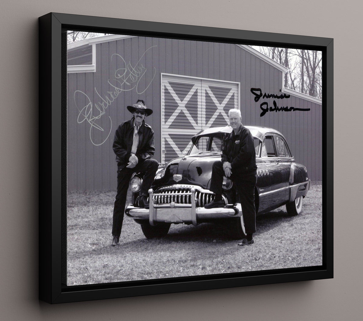 Richard Petty and Junior Johnson Racing Legends - Unframed Print racing wall art