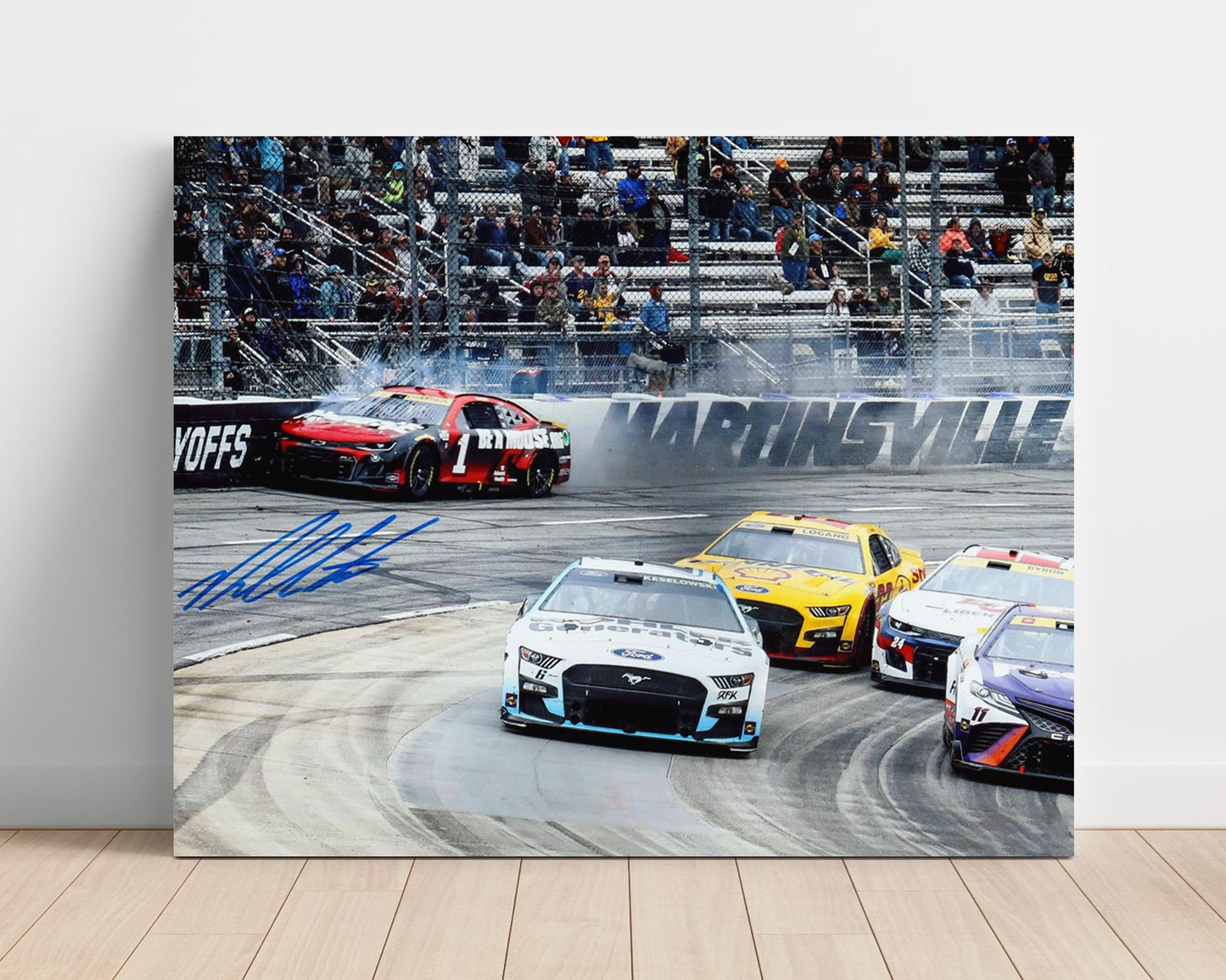 Ross Chastain - Martinsville Move- Landscape.jpg Racing Wall Art 16x20 Unframed Print wall art print – Racing Wall Art decor