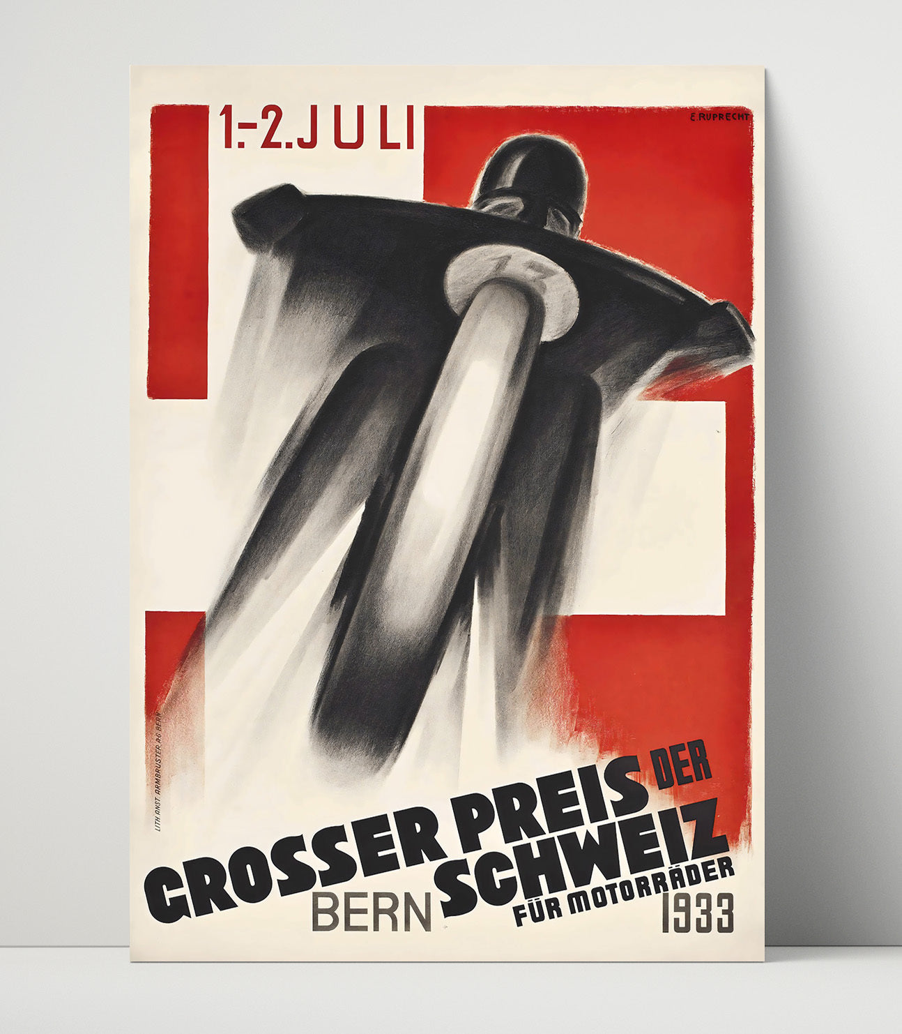 Swiss Grand Prix Bern 1933 Vintage Poster Racing Wall Art 16x20 Unframed Print wall art print – Racing Wall Art decor