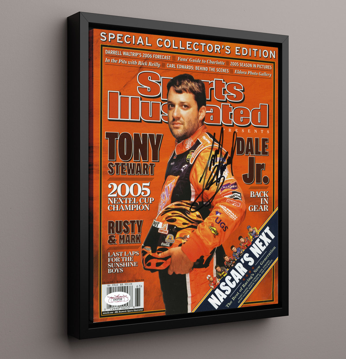 Tony Stewart - 2005 Nextel Cup Champion SI Cover - Unframed Print racing wall art