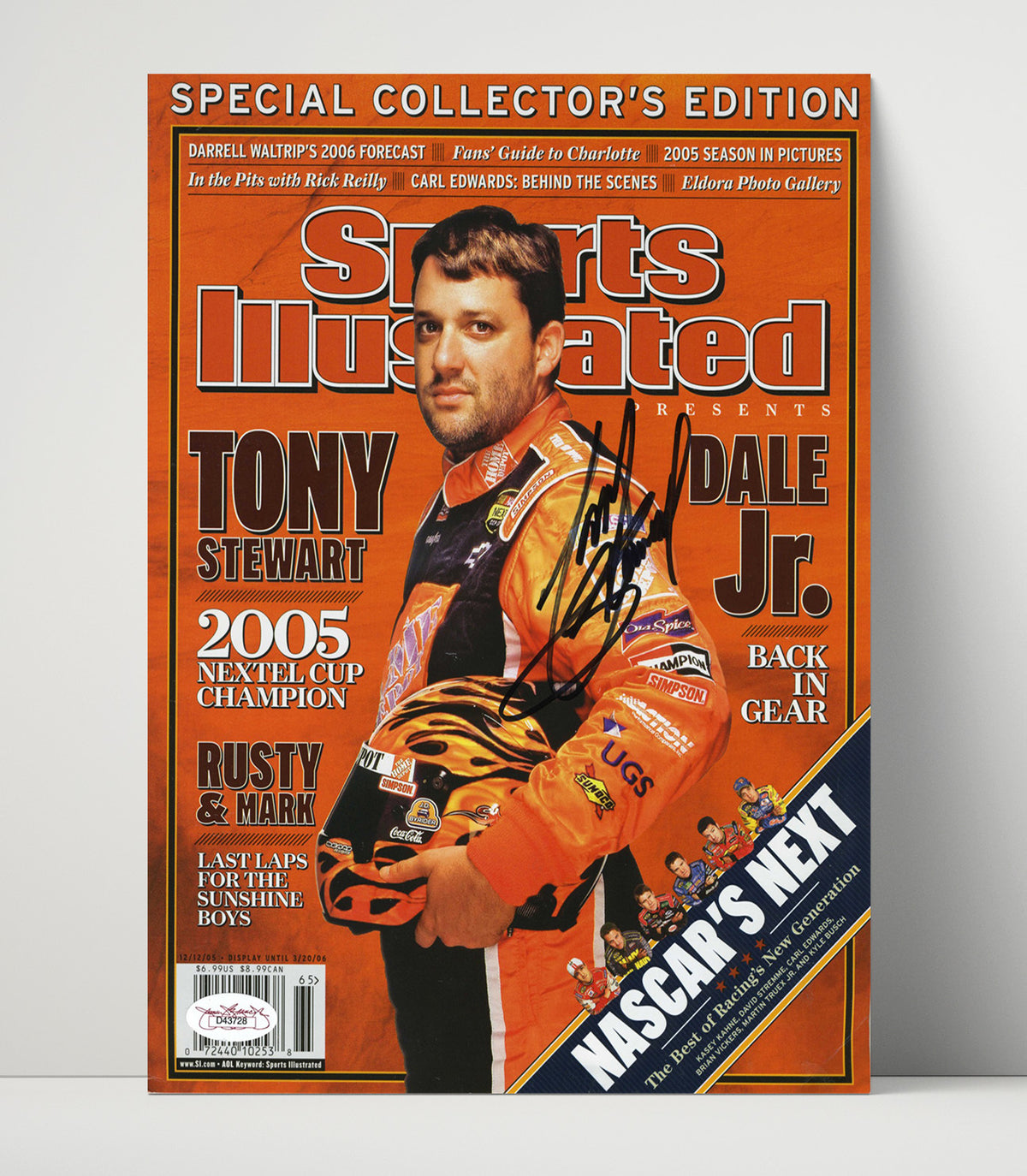 Tony Stewart - 2005 Nextel Cup Champion SI Cover - Gallery Frame racing wall art
