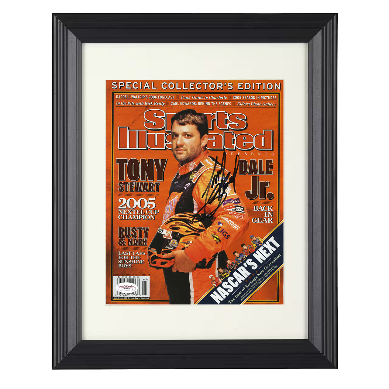 Tony Stewart – Nextel Cup Champion 2005 SI 8x10 matted black framed racing wall art