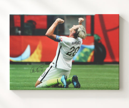 Abby Wambach USA Goal Celebration USWNT Legend - Canvas soccer wall art