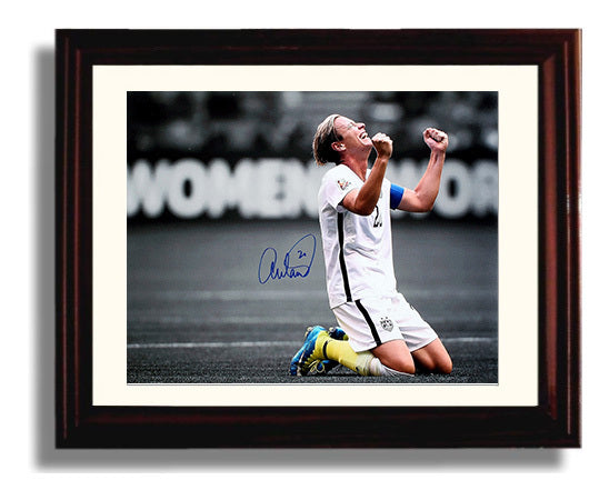 Abby Wambach USA Emotional Victory Celebration Soccer Print 8x10 Beveled Frame soccer wall art print – Soccer Prints decor
