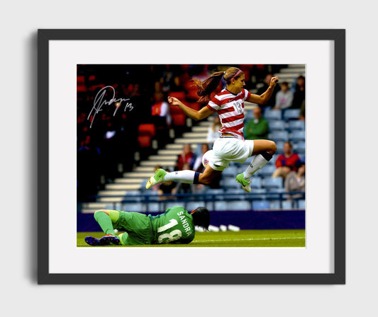 Alex Morgan USA Attack Run USWNT Soccer Print 16x20 Gallery Framed Artwork wall art print – soccer decor