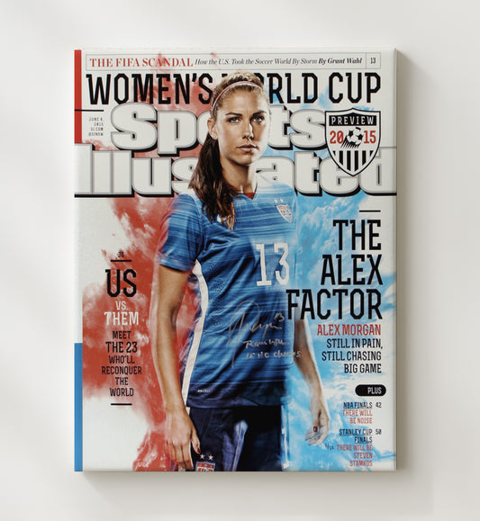Alex Morgan USA World Cup Champion 2015 - Canvas soccer wall art