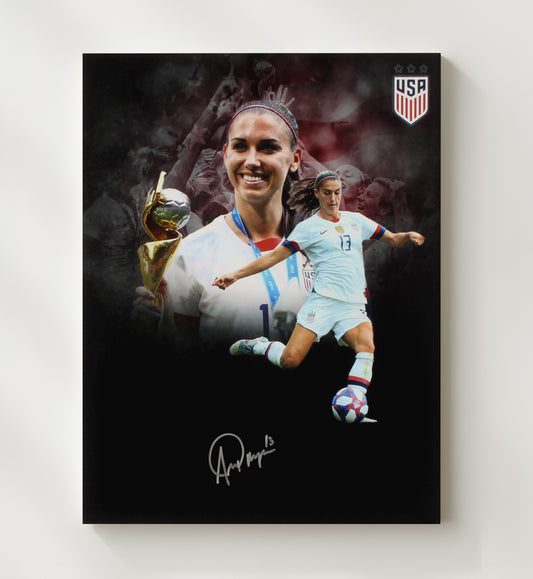 Alex Morgan USA World Cup Trophy Celebration 2019 - Canvas soccer wall art