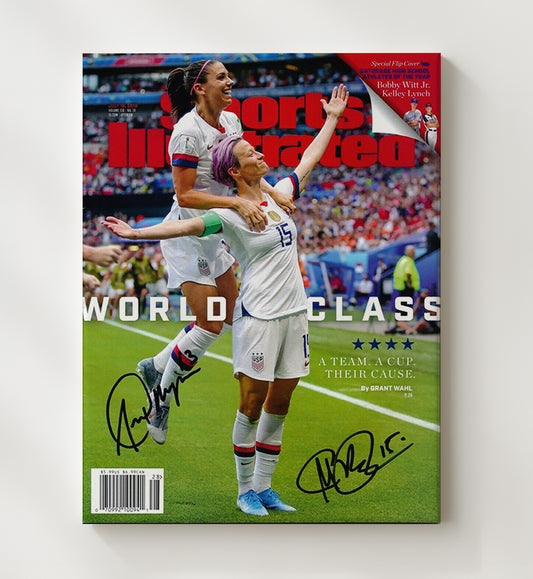 Alex Morgan and Megan Rapinoe USA World Champions SI Cover 2019 - Canvas soccer wall art