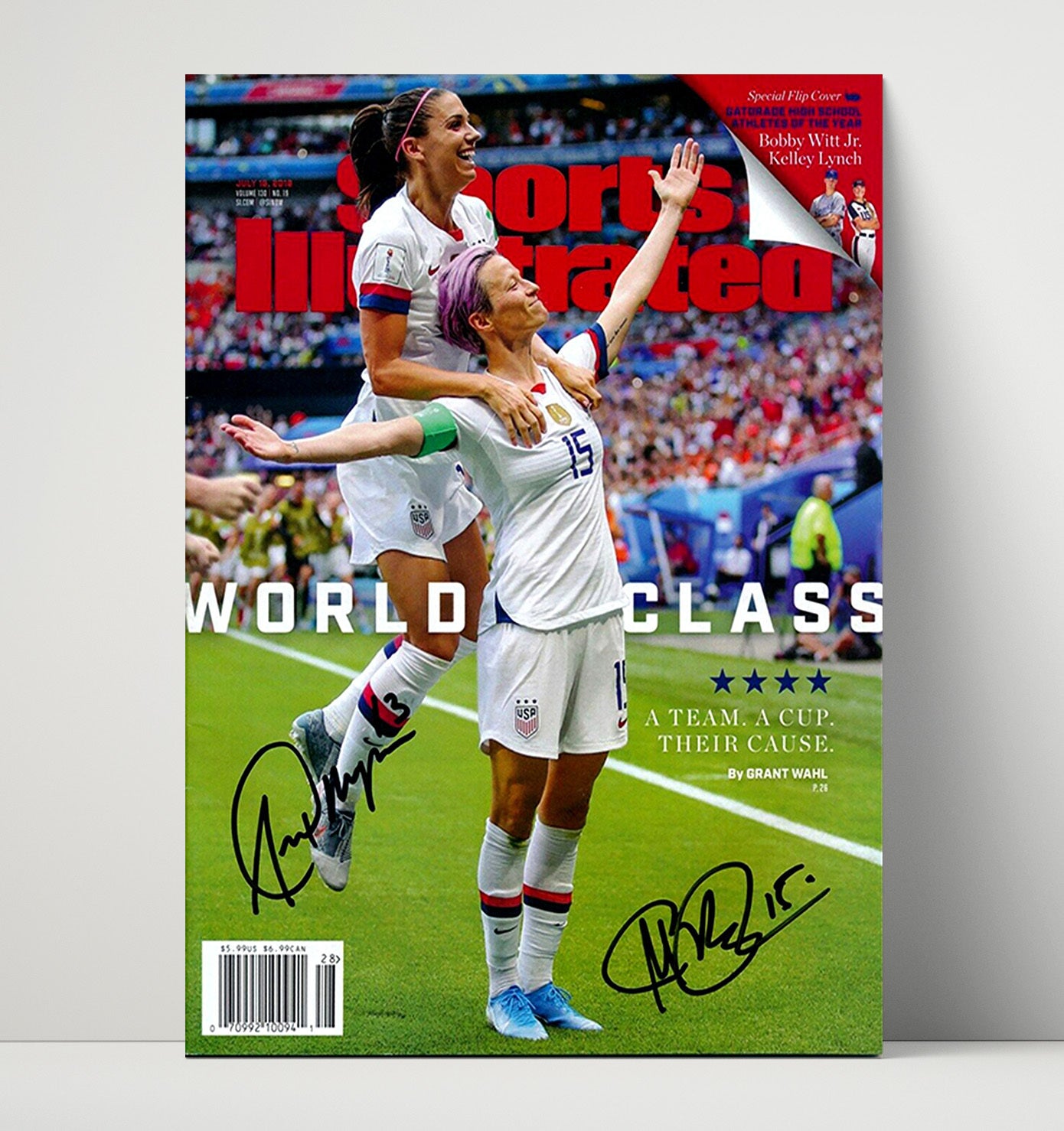 Alex Morgan and Megan Rapinoe USA World Champions SI Cover 2019 16x20 Unframed Print soccer wall art print – Soccer Prints decor