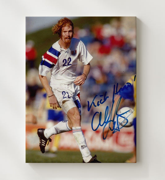 Alexi Lalas USA Midfield Action 1994 - Canvas soccer wall art
