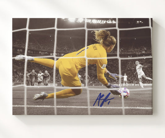 Alyssa Naeher USA Penalty Kick Save World Cup Goalkeeper Moment - Canvas soccer wall art