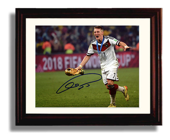 Bastian Schweinsteiger Germany World Cup Champion Celebration 2014 Soccer Wall 8x10 Beveled Frame soccer wall art print – Soccer Prints decor