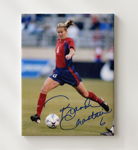 Brandi Chastain USA Classic Strike Action - Canvas soccer wall art