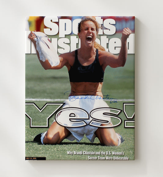 Brandi Chastain USA Iconic World Cup Victory Celebration 1999 - Canvas soccer wall art