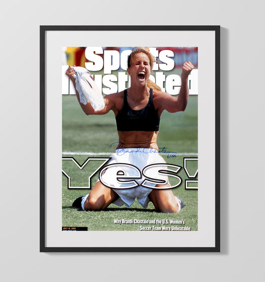 Brandi Chastain USA Iconic World Cup Victory Celebration 1999 Soccer Print 16x20 Gallery Framed Artwork wall art print – soccer decor