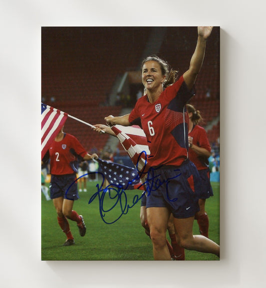 Brandi Chastain USA Victory Flag Run Celebration - Canvas soccer wall art