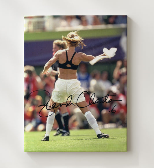 Brandi Chastain USA World Cup Celebration Moment 1999 - Canvas soccer wall art