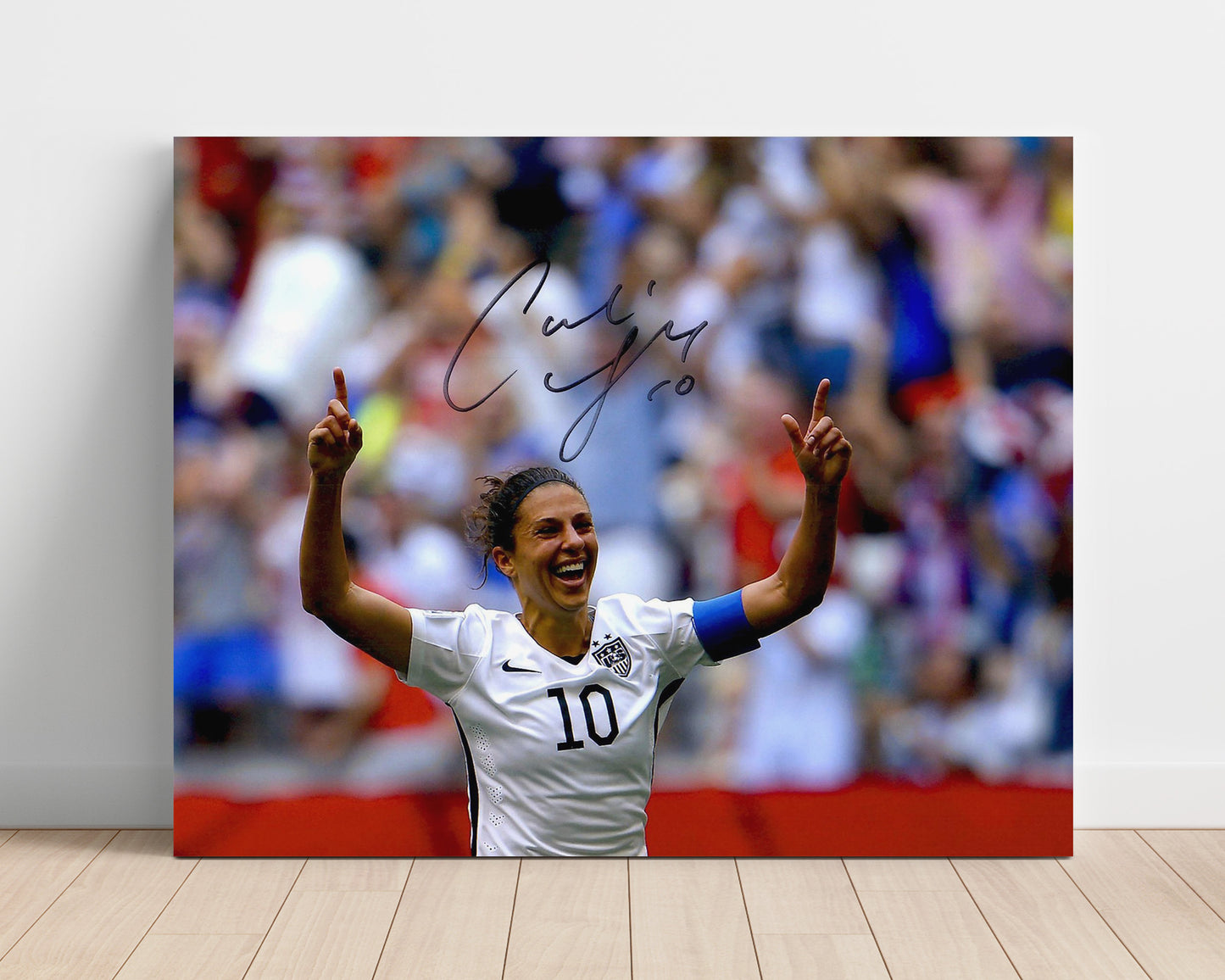 Carli Lloyd USA Goal Celebration Print Pointing to Sky World Cup Moment Soccer 16x20 Unframed Print soccer wall art print – Soccer Prints decor