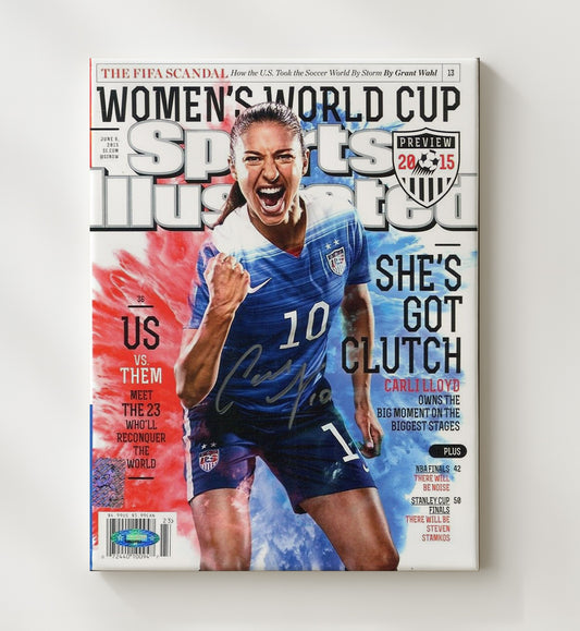 Carli Lloyd USA She's Got Clutch SI Cover 2015 - Canvas soccer wall art