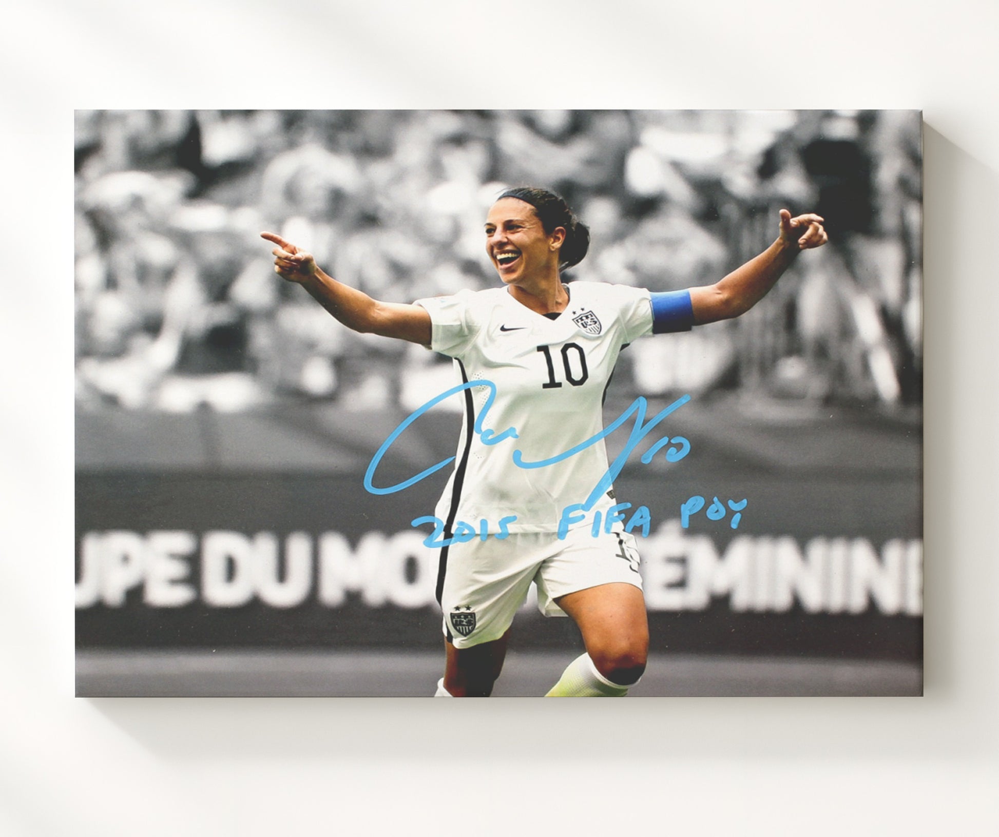 Carli Lloyd USA World Cup Celebration Champion Moment Soccer Print 20x24 Canvas soccer wall art print – Soccer Prints decor