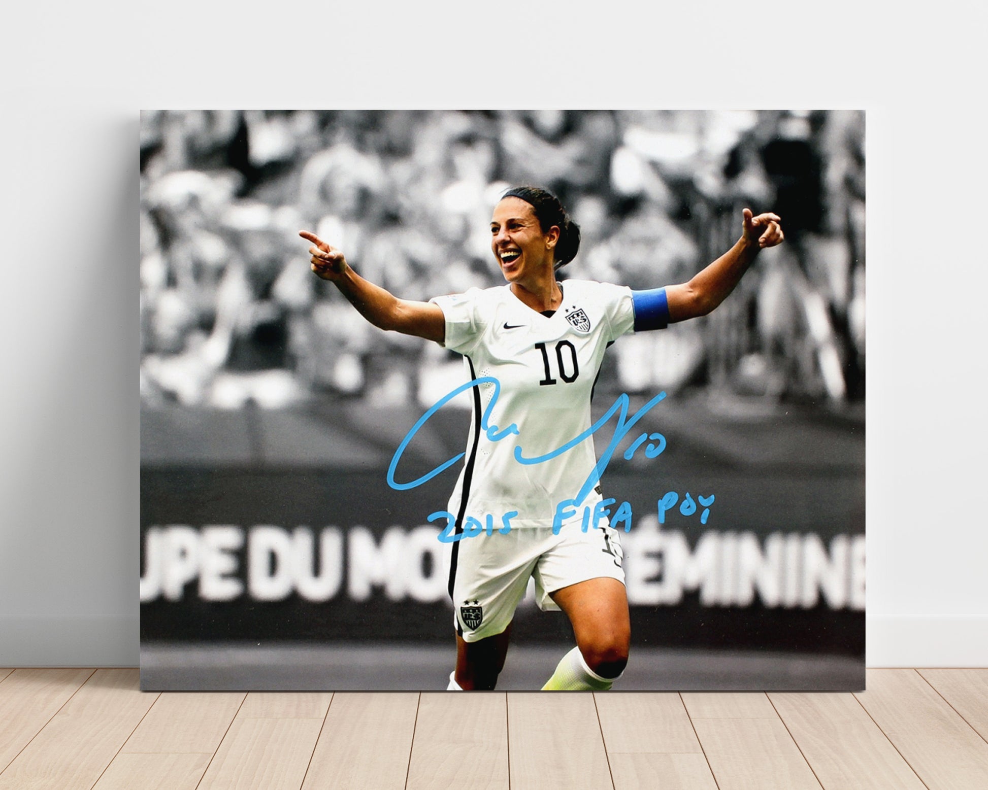 Carli Lloyd USA World Cup Celebration Champion Moment Soccer Print 16x20 Unframed Print soccer wall art print – Soccer Prints decor