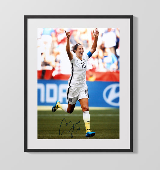 Carli Lloyd USA World Cup Celebration Run 2015 Soccer Print 16x20 Gallery Framed Artwork wall art print – soccer decor