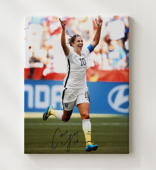 Carli Lloyd USA World Cup Celebration Run 2015 - Canvas soccer wall art