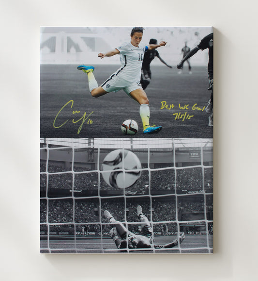Carli Lloyd USA World Cup Final Goal Strike 2015 - Canvas soccer wall art