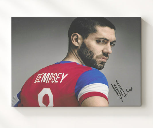Clint Dempsey USA Captain Turn - Canvas soccer wall art