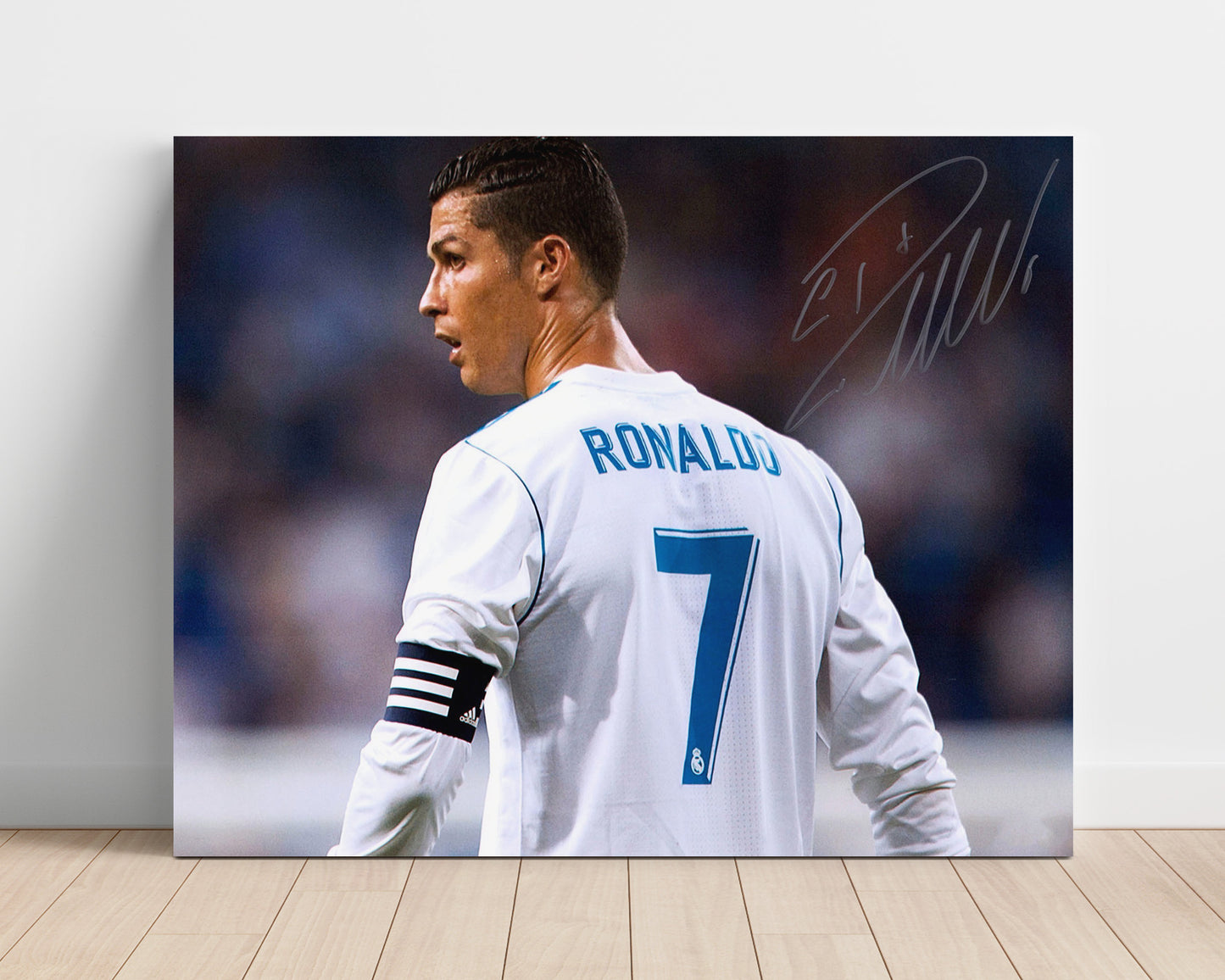 Cristiano Ronaldo Real Madrid Captain Focus Soccer Print 16x20 Unframed Print soccer wall art print – Soccer Prints decor