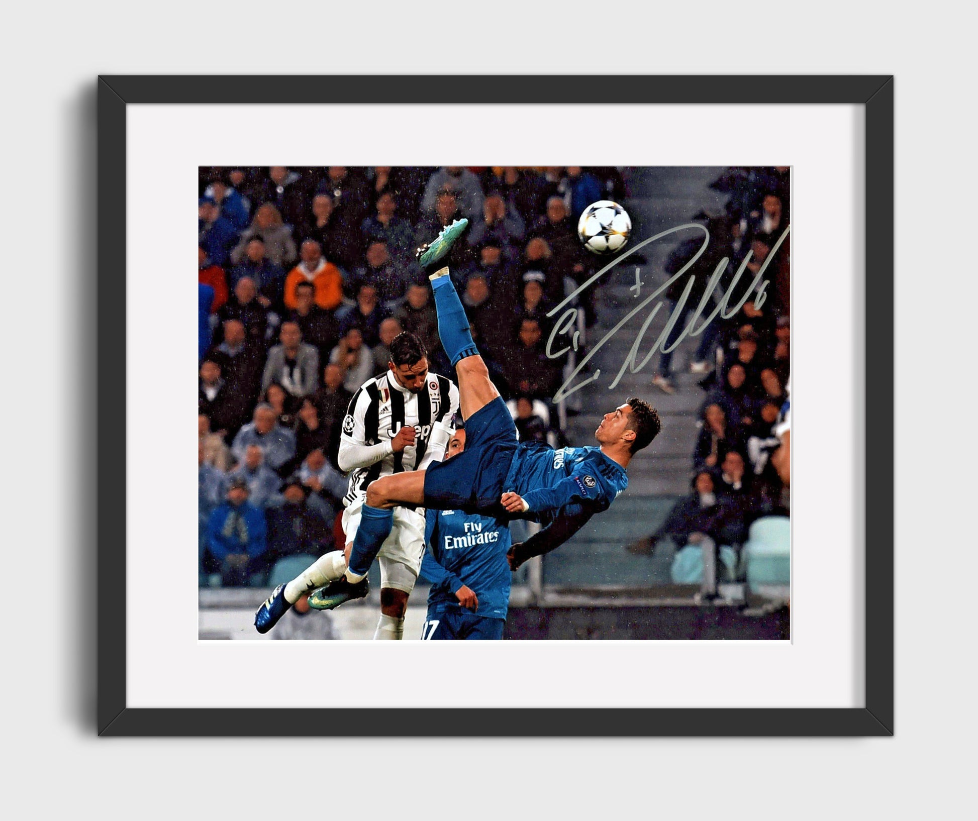 Cristiano Ronaldo Real Madrid Skyward Focus Soccer Print 16x20 Gallery Frame soccer wall art print – Soccer Prints decor