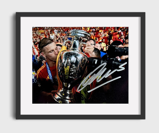 Dani Olmo Spain Trophy Kiss International Tournament Champion Moment Soccer 16x20 Gallery Framed Artwork wall art print – soccer decor