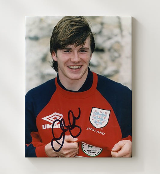 David Beckham England Young Star - Canvas soccer wall art