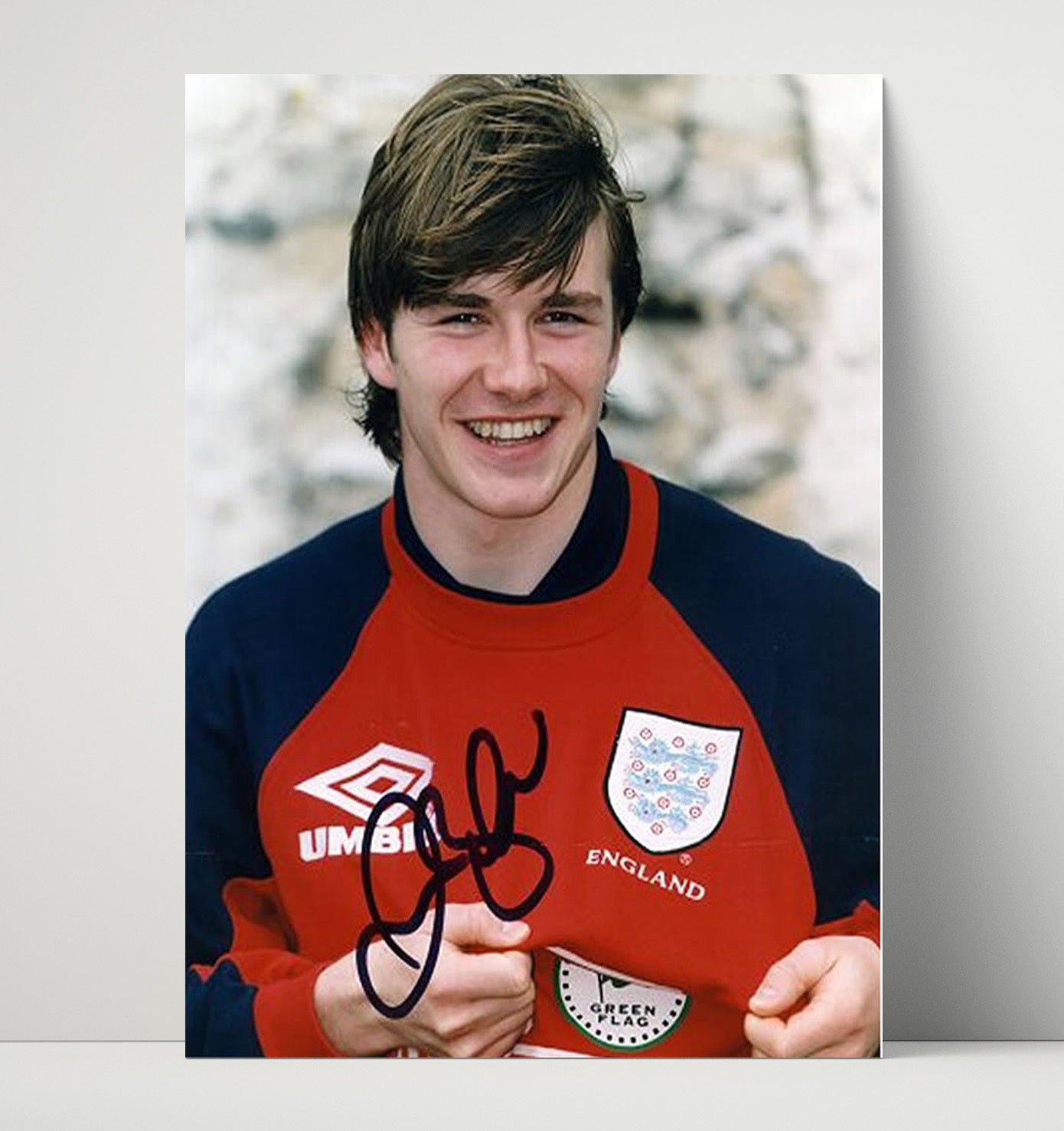 David Beckham England Young Star Classic Era Soccer Print 16x20 Unframed Print soccer wall art print – Soccer Prints decor