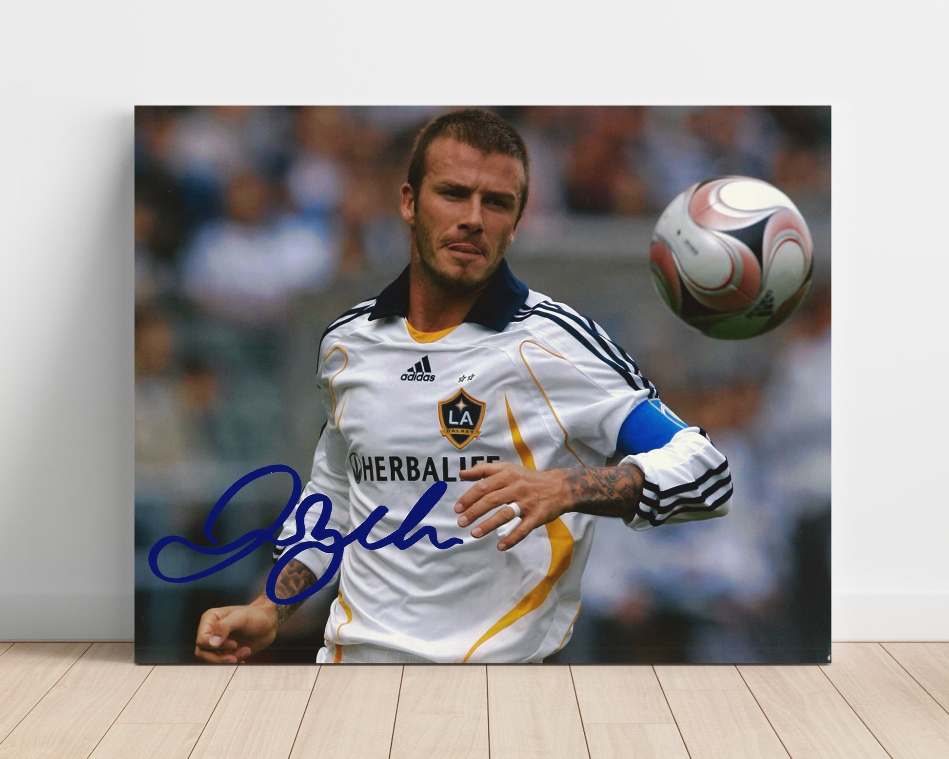 David Beckham LA Galaxy Midfield Control MLS Era Match Action Soccer Print 16x20 Unframed Print soccer wall art print – Soccer Prints decor