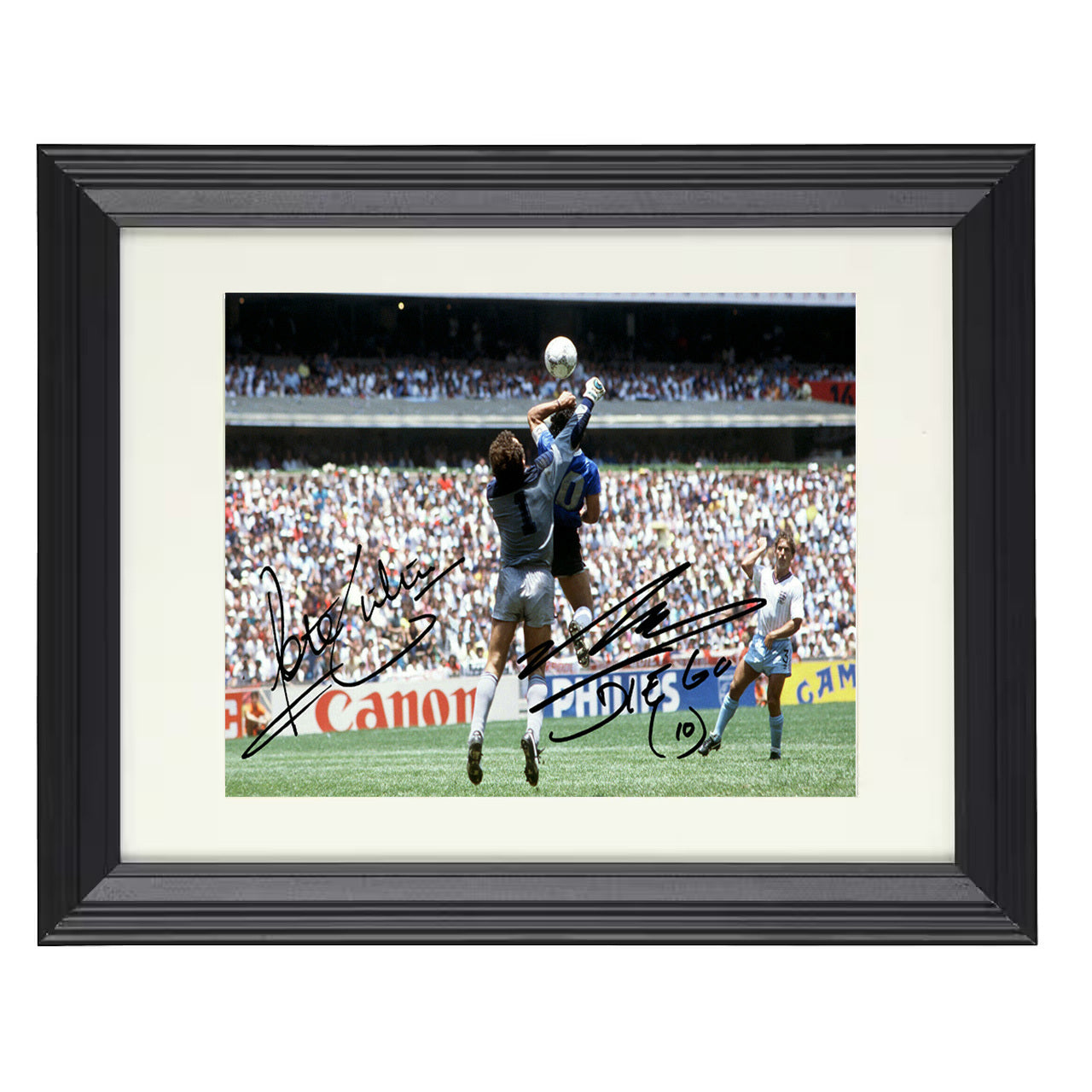Diego Maradona – Argentina Hand of God 1986 World Cup 8x10 matted black framed soccer wall art