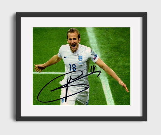 Harry Kane England Goal Celebration Print Striker Icon Soccer Print 16x20 Gallery Framed Artwork wall art print – soccer decor