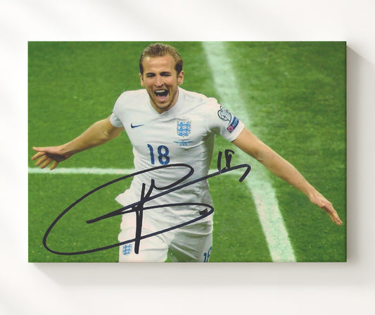 Harry Kane England Goal Celebration Striker Icon - Canvas soccer wall art