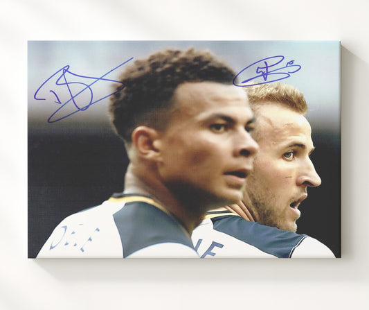 Harry Kane and Dele Alli England Dual Match Focus - Canvas soccer wall art