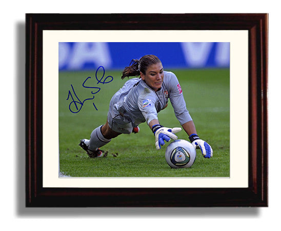 Hope Solo USA Diving Goalkeeper Save Soccer Print 8x10 Beveled Frame soccer wall art print – Soccer Prints decor