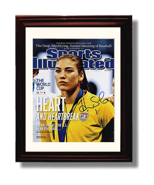 Hope Solo USA SI Cover Heart and Heartbreak 2011 Soccer Print 8x10 Beveled Frame soccer wall art print – Soccer Prints decor