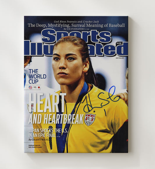 Hope Solo USA SI Cover Heart and Heartbreak 2011 - Canvas soccer wall art