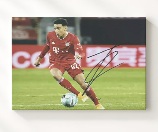 Jamal Musiala Bayern Munich Young Maestro Midfield Control - Canvas soccer wall art