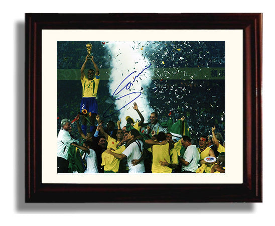 Jorginho Brazil Trophy Celebration Victory Moment Soccer Print 8x10 Beveled Frame soccer wall art print – Soccer Prints decor