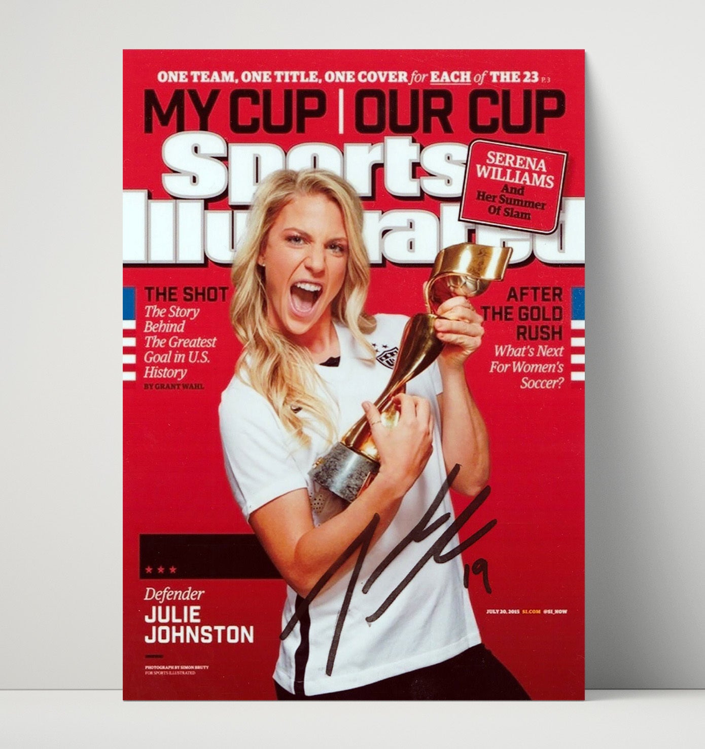 Julie Johnston USA World Cup Champion 2015 Soccer Print 16x20 Unframed Print soccer wall art print – Soccer Prints decor